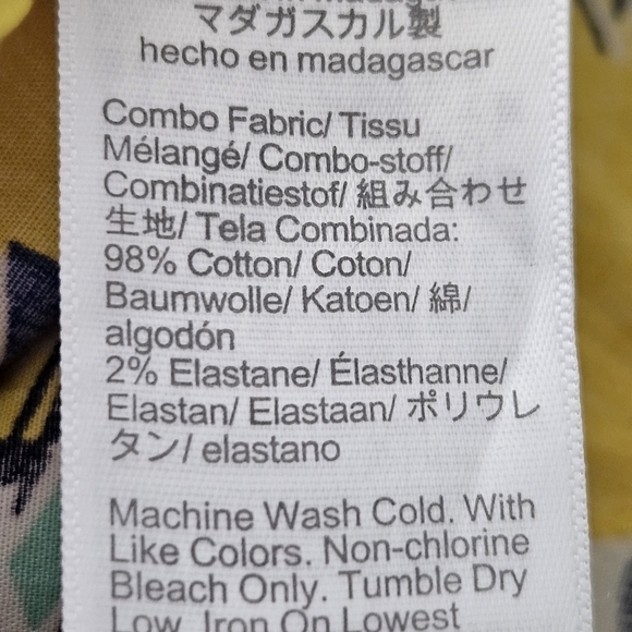 J. Crew Flex Washed Casual Yellow & Blue Button Down Sailboat Shirt Slim Sz LG - Picture 6 of 6